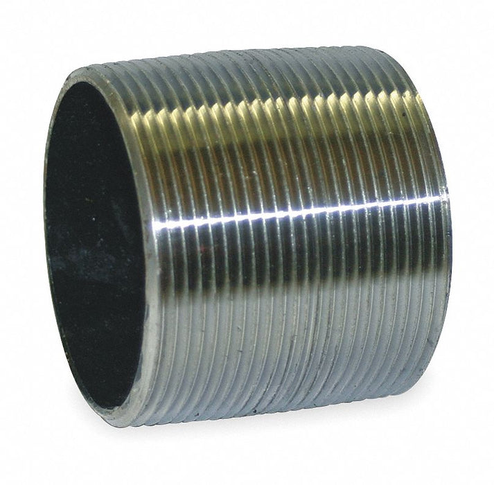 Black Close Pipe Nipple Threaded 1-1/2