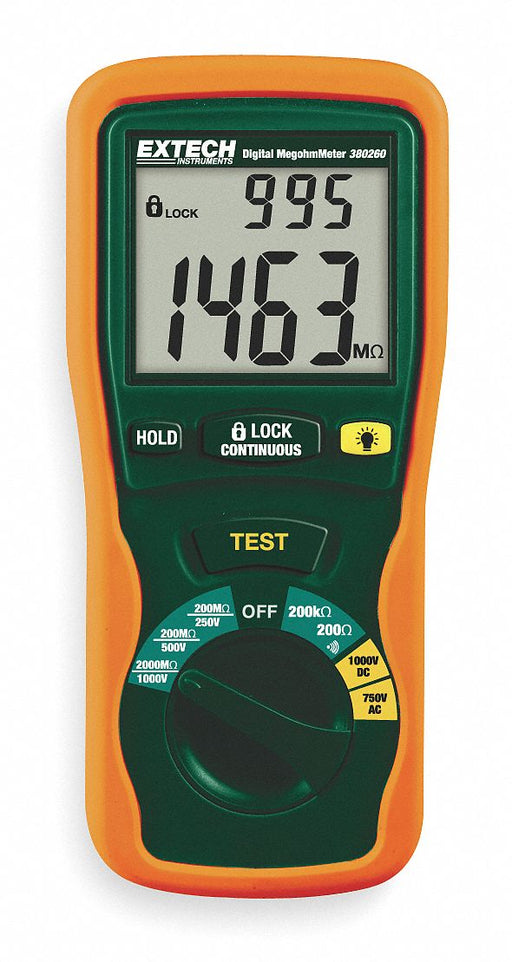 Megohmmeter 250/500/1000V DC LCD Case
