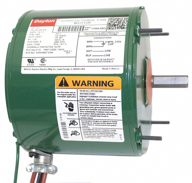 Agricultural Fan Motor 48Y 1/4 hp