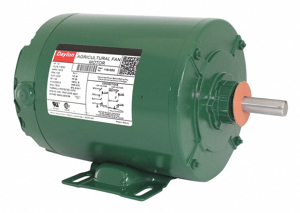 Ag Fan Mtr Splt Ph TEAO 1/2HP 1725rpm