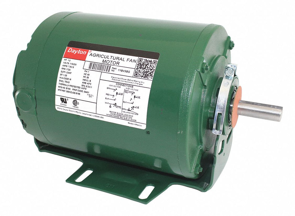 Aratn Fan Mtr Splt Ph TEAO 1/2HP 1725rpm