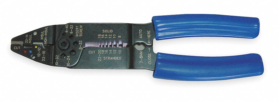Wire Stripper/Cutter 8-22 AWG 8 1/2 In