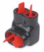 MultitapConnector Alum Blk Slotted 2Port