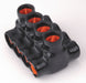 MultitapConnector Alum Blk Hex 4Port