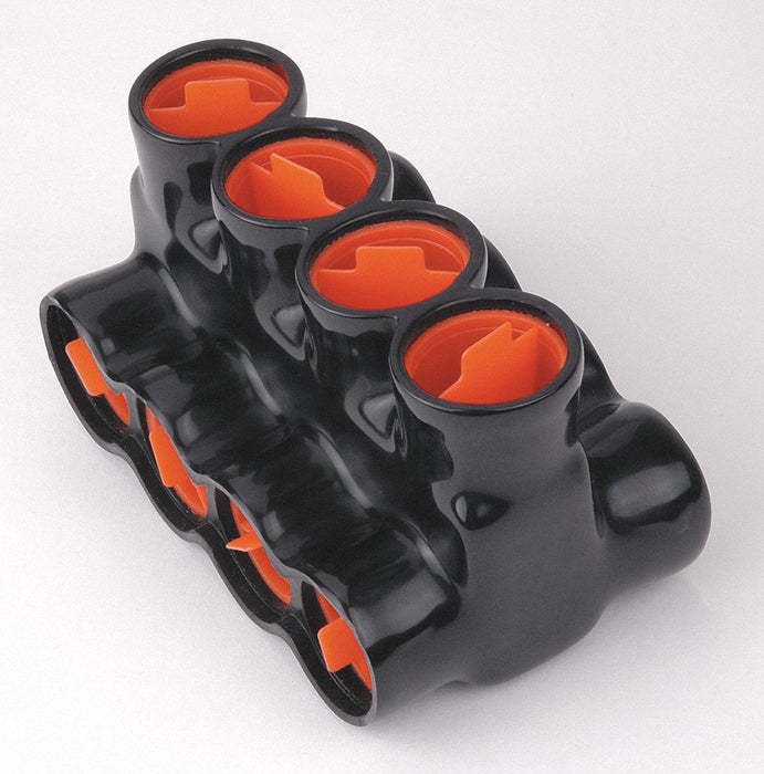 MultitapConnector Alum Blk Hex 4Port