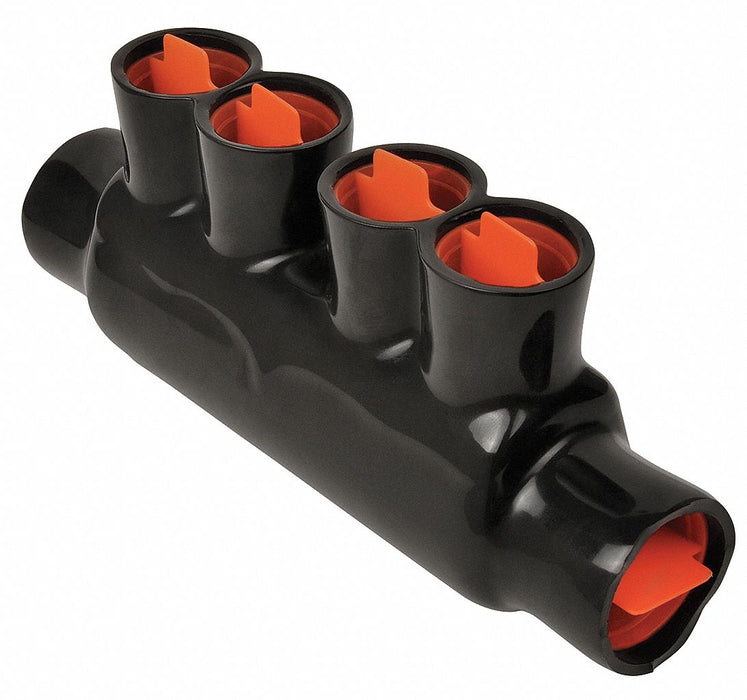 MultitapConnector Alum Blk Hex 4Port