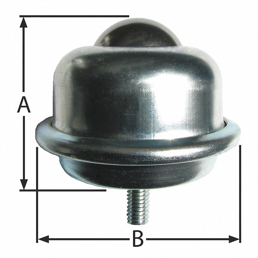 Ball Transfer Threaded Pipe 1-1/2 Ball D