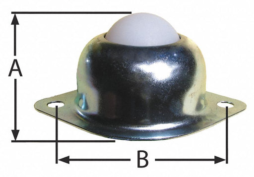 Ball Transfer Flange 1 Ball Dia.