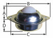 Ball Transfer Countersunk 1 Ball Dia.