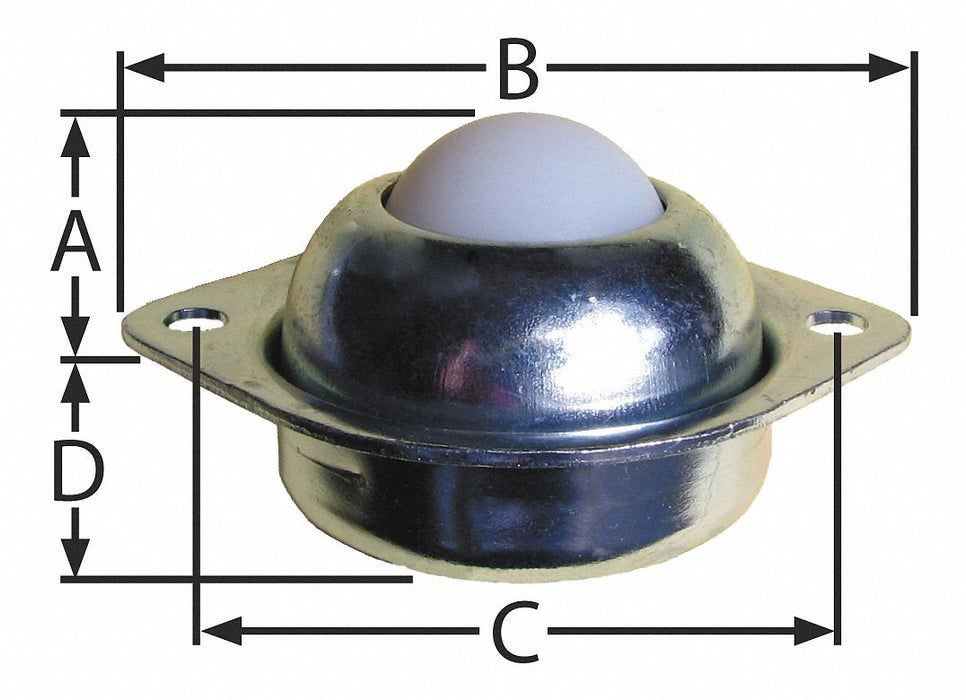 Ball Transfer Countersunk 1 Ball Dia.