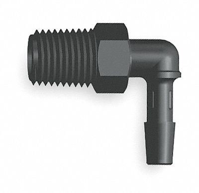 Elbow Nylon Barbed1/4in MNPT1/2in PK10