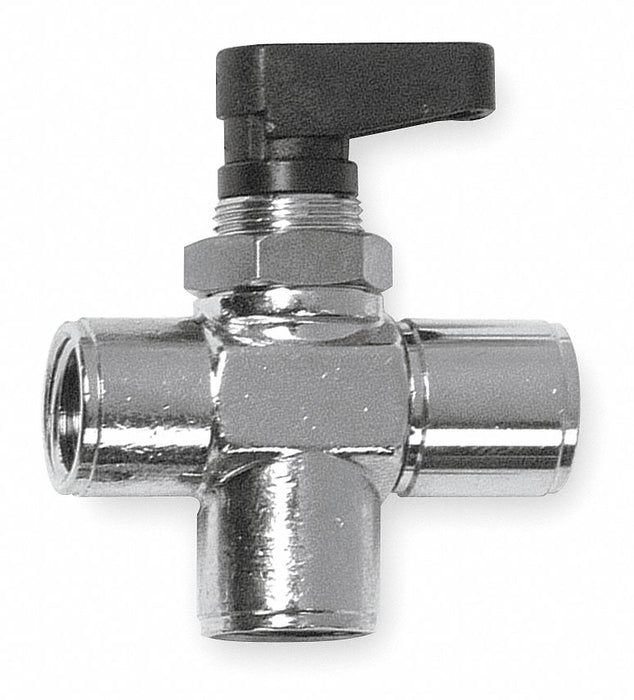 Manual 3-Way Ball Valve 3/8 Brass