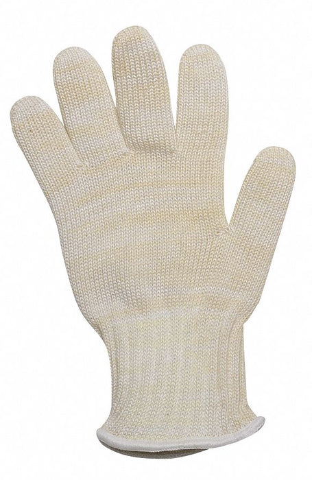 Knit Glove L White/Yellow