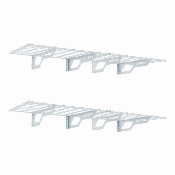 Wire Wall-Mount Shelving White Steel