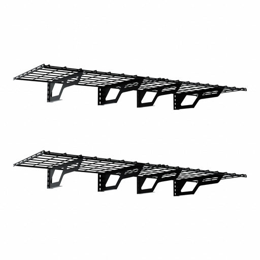 Wire Wall-Mount Shelving Black Steel