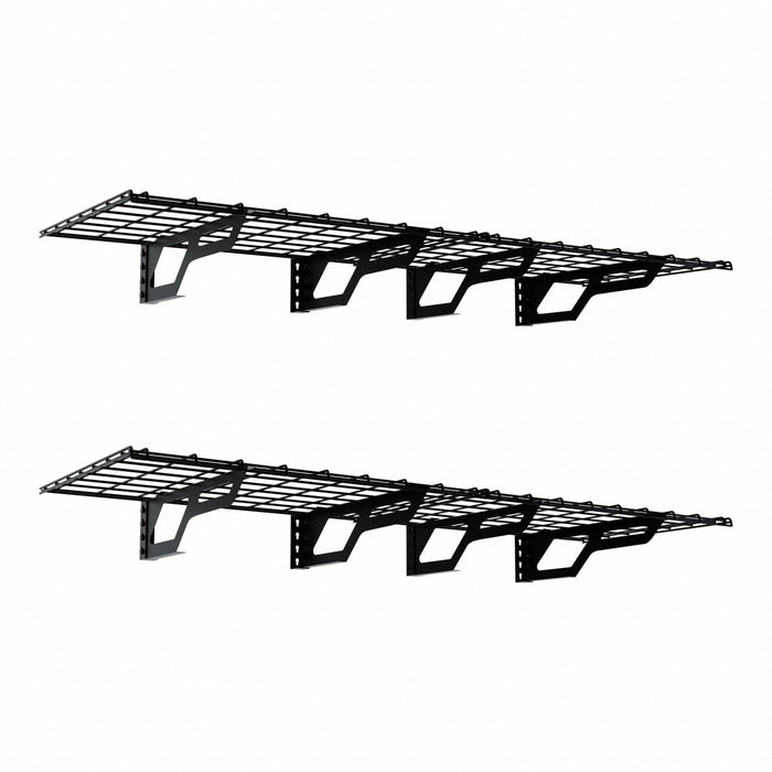 Wire Wall-Mount Shelving Black Steel
