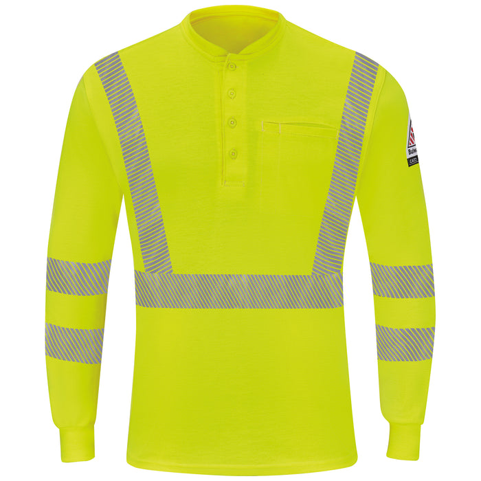 Men's Hi-Visibility Lightweight Long Sleeve Henley