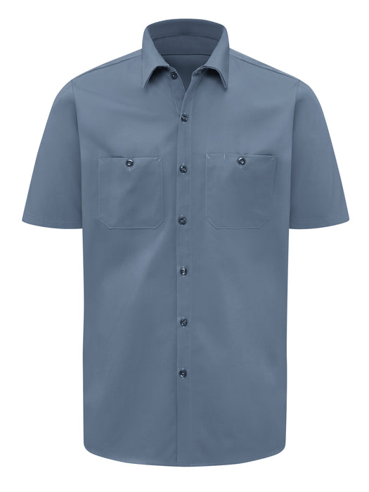 Men's Short Sleeve Wrinkle-Resistant Cotton Work Shirt
