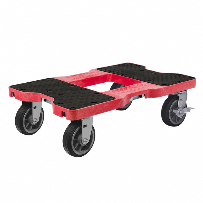 Gen. Prpose Dolly Open Flush 1500lb Red