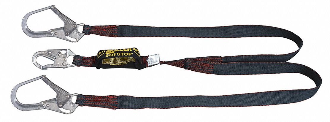 Shock-Absorbing Lanyard Black