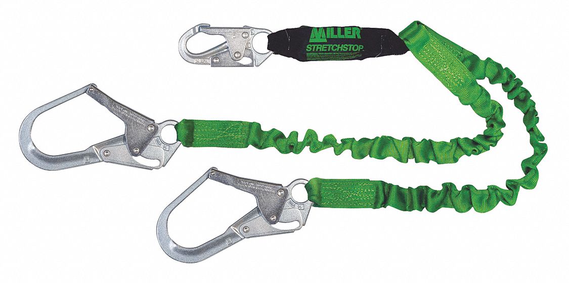 Shock-Absorbing Lanyard Green