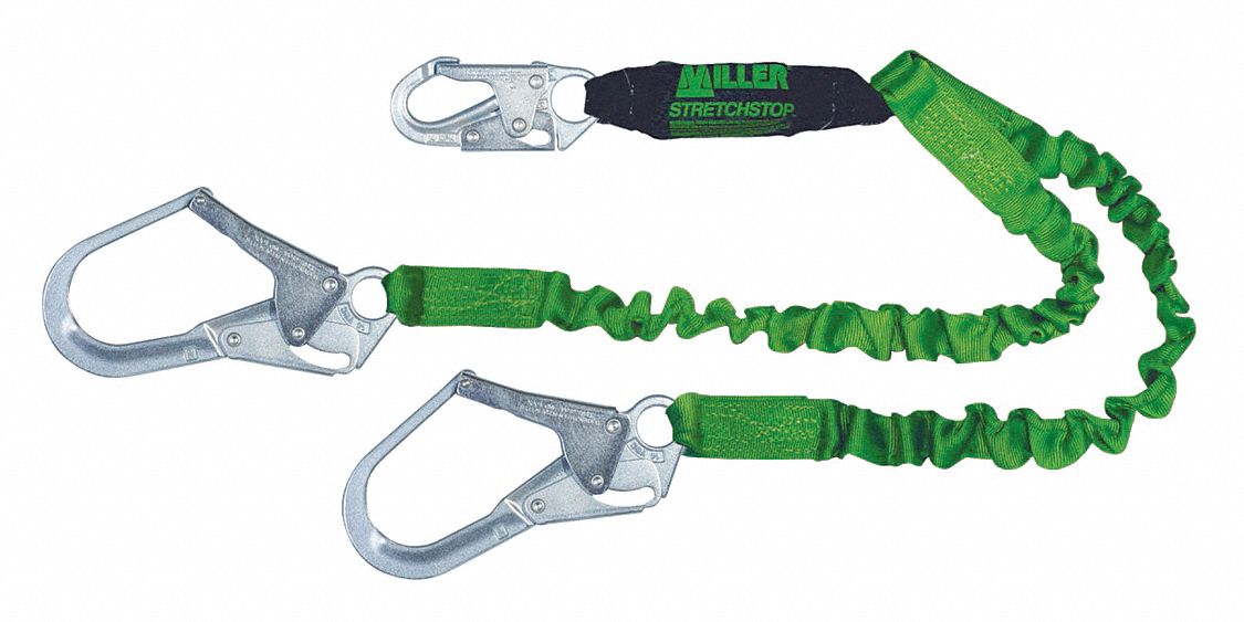 Shock-Absorbing Lanyard Green