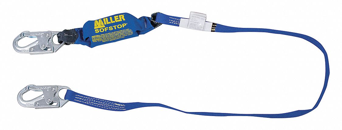 Shock-Absorbing Lanyard Black