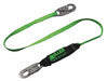Shock-Absorbing Lanyard Black/Green