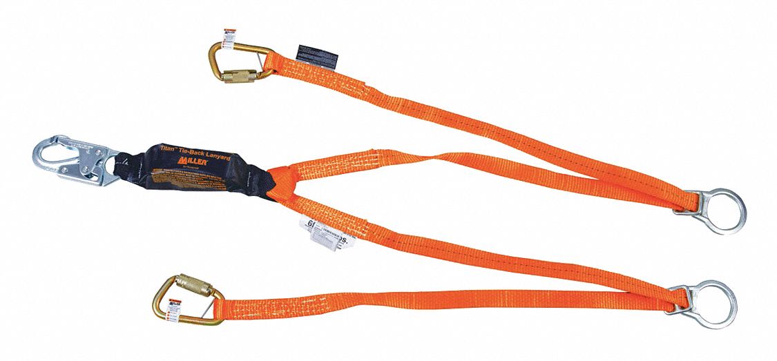 Shock-Absorbing Lanyard Orange