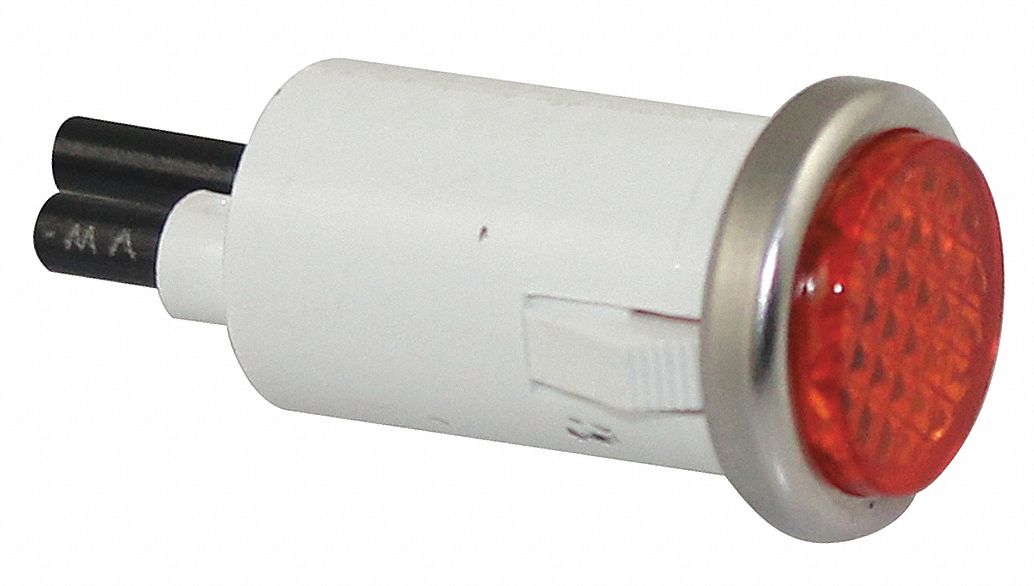 Flush Panel Light Amber 120 V AC