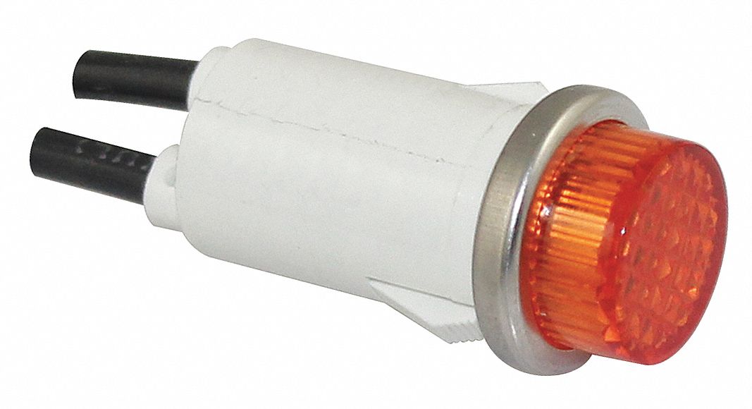 Raised Panel Light Amber 120 V AC