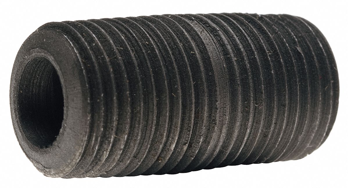 Black Close Pipe Nipple Threaded 3/8