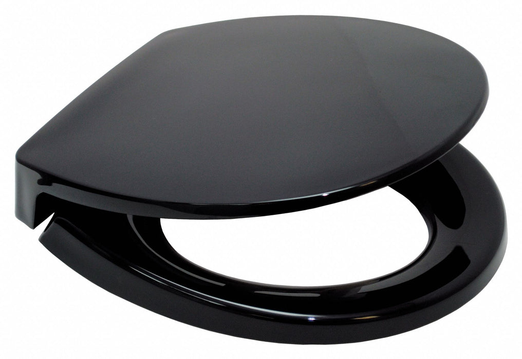 Toilet Seat Blk 14 in W 3 in H