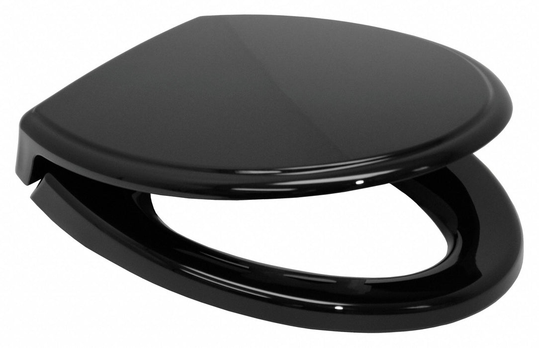 Toilet Seat Blk 14 in W 2.625 in H