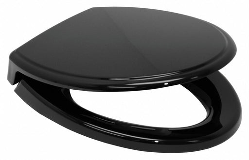 Toilet Seat Blk 14 in W 2.625 in H