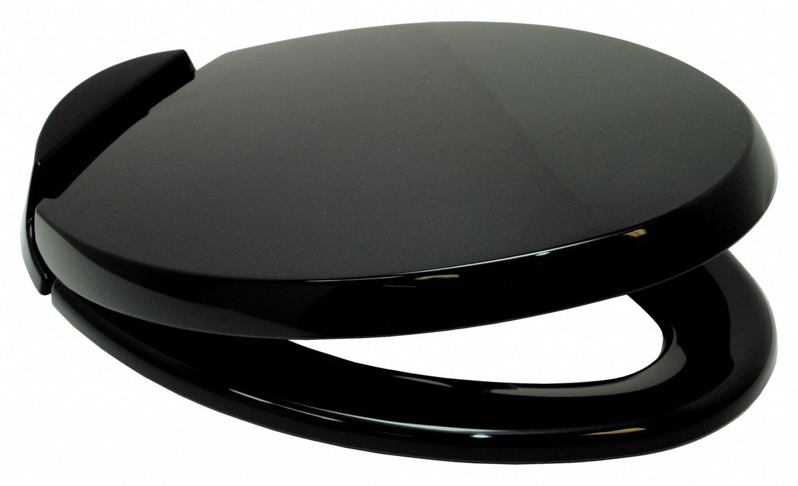 Toilet Seat Blk 14.5 in W 3 in H