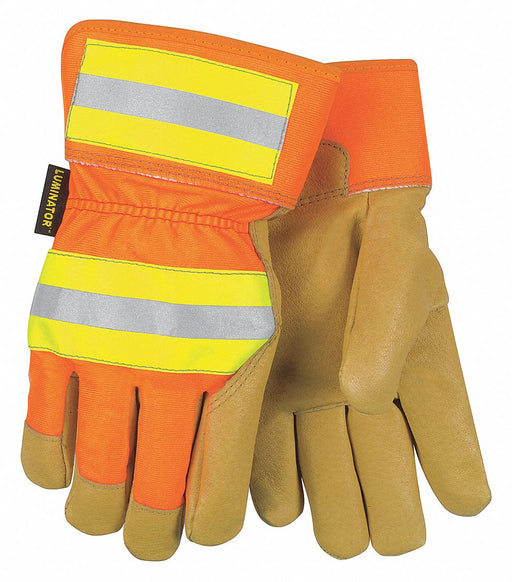 Leather Gloves Gold/Orange/Yellow M PR
