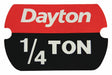 Label Rated Load 1/4 Ton