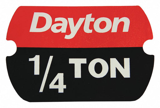 Label Rated Load 1/4 Ton