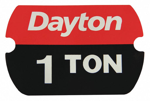 Label Rated Load 1 Ton