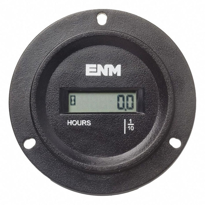 Hour Meter 3-Hole Round LCD Flange