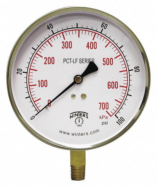 Gauge Pressure 0 to 100 psi 4-1/2 in.