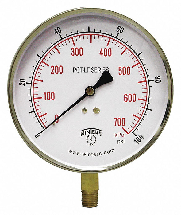Gauge Pressure 0 to 100 psi 4-1/2 in.