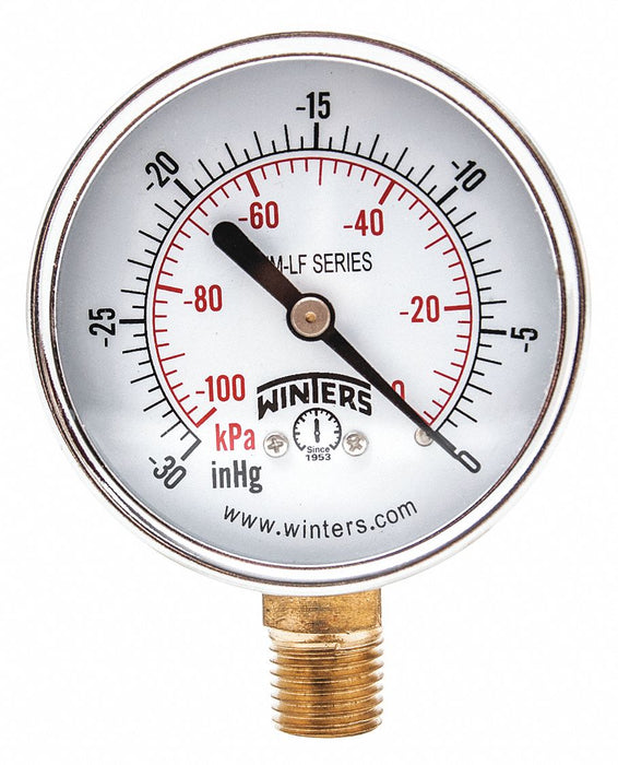 J1380 Gauge Pressure 30 in Hg Vac/kPa 2-1/2 in
