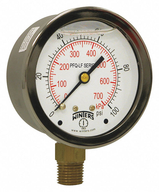 J1382 Gauge Pressure 0 to 100 psi 2-1/2 in.