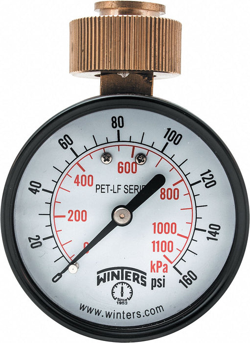 K4555 Water Test Gauge 2.5 in 0 to 160 psi