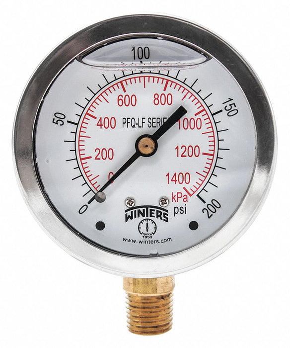 J1382 Gauge Pressure 0 to 200 psi 2-1/2 in.