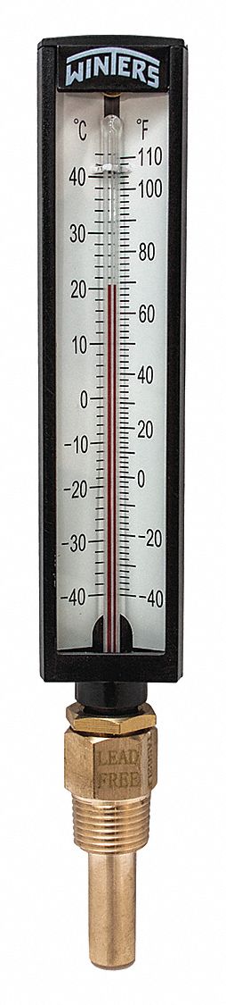 Thermometer Analog 30-300 deg 1/2in NPT