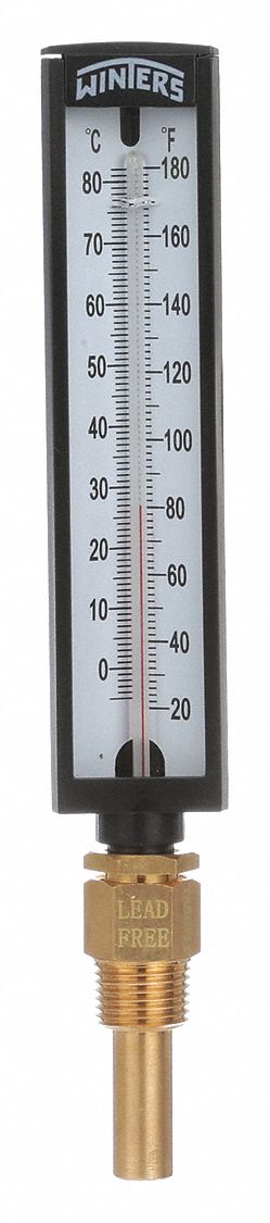 Thermometer Analog 20 to 80 deg 1/2in
