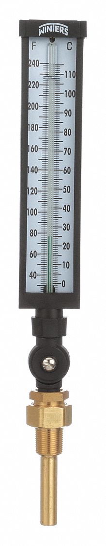 Thermometer Analog 30-240 deg 3/4in NPT